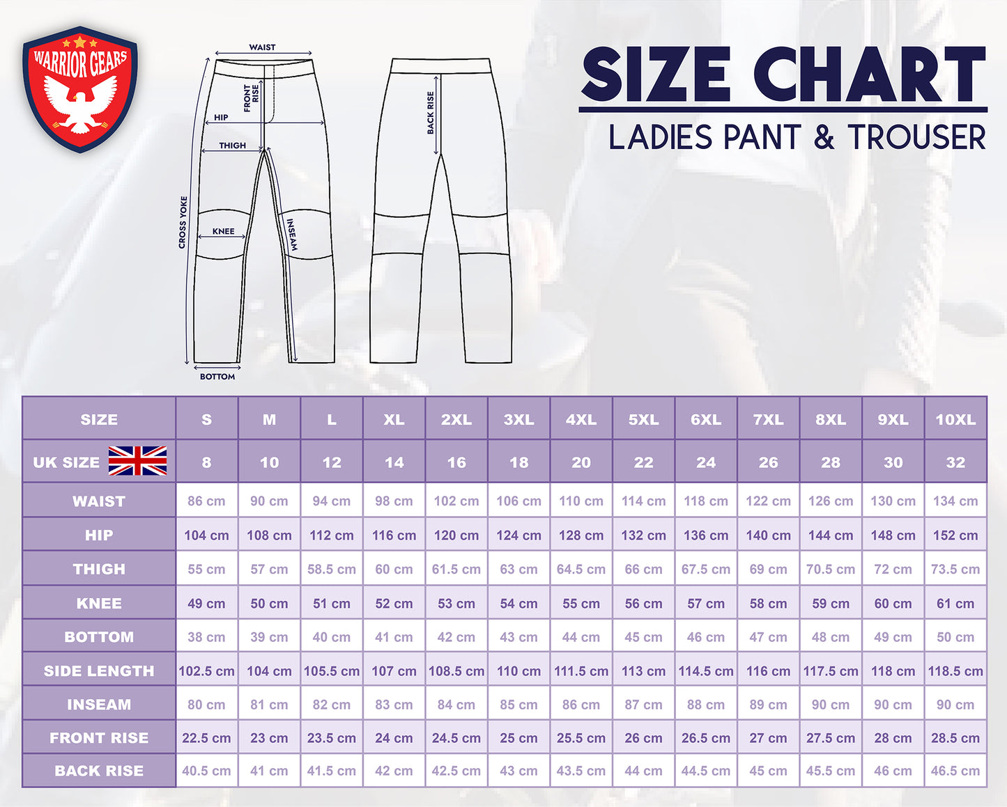 WARRIOR Gears NEW Ladies Motorcycle Textile Suit 600D Cordura Waterproof Breathable Ventilation CE Armour Removable Lining Womens Motorbike Bikers Protection Suit