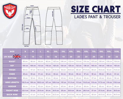WARRIOR Gears NEW Ladies Motorcycle Textile Suit 600D Cordura Waterproof Breathable Ventilation CE Armour Removable Lining Womens Motorbike Bikers Protection Suit