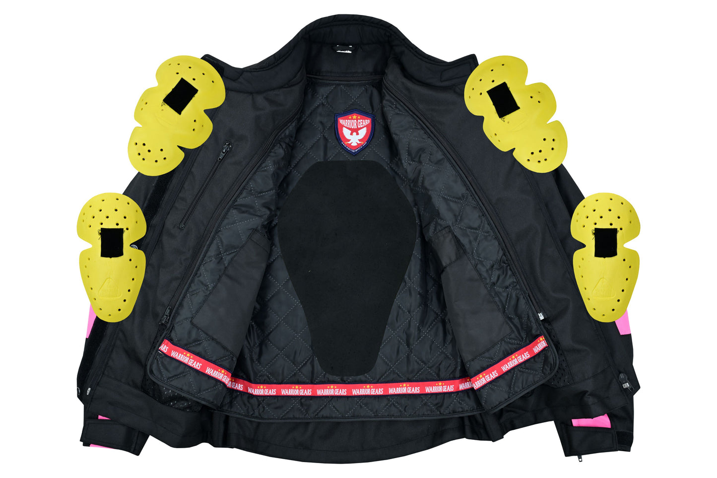 WARRIOR Gears NEW Ladies Motorcycle Textile Suit 600D Cordura Waterproof Breathable Ventilation CE Armour Removable Lining Womens Motorbike Bikers Protection Suit