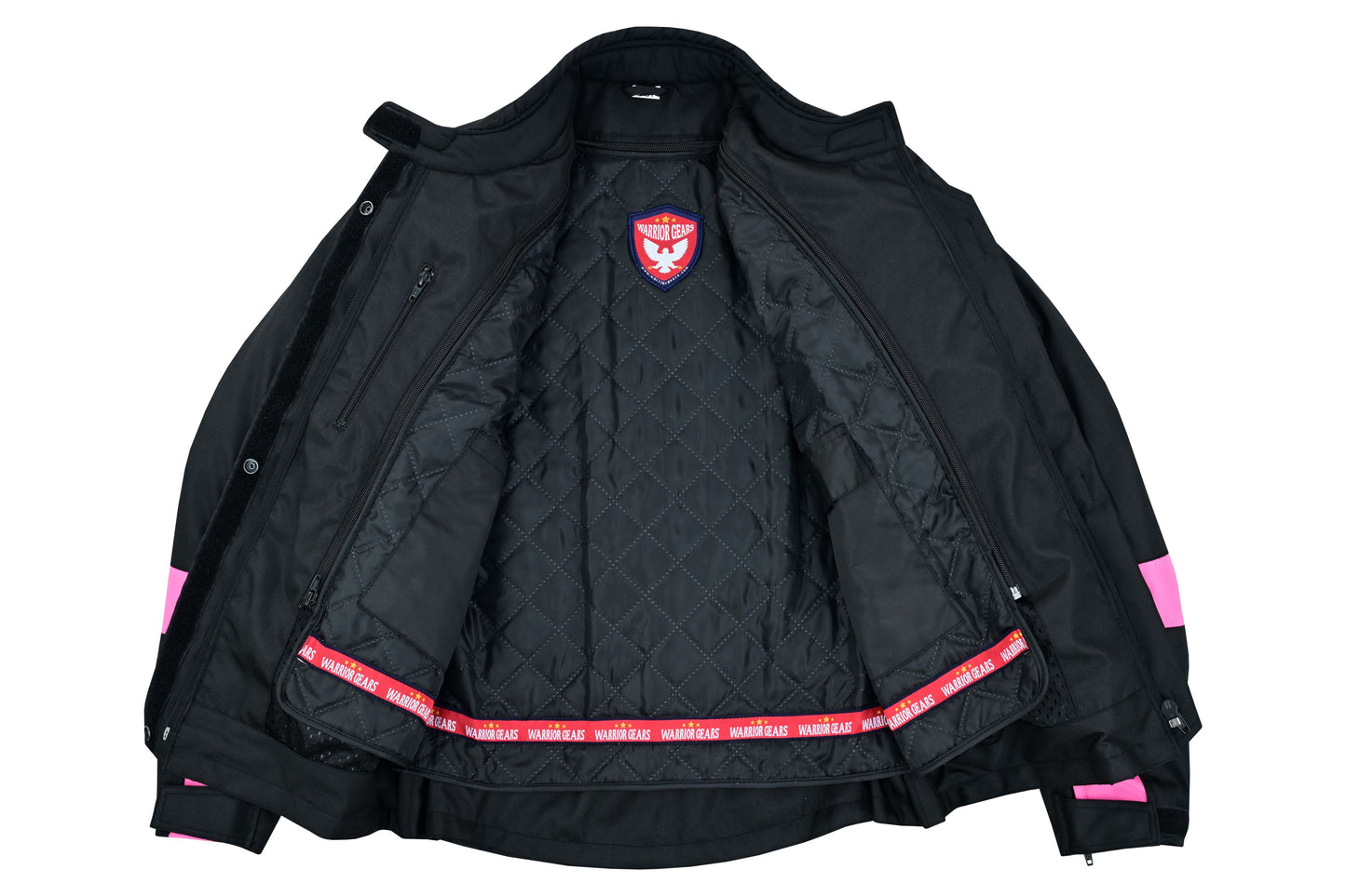 WARRIOR Gears NEW Ladies Motorcycle Textile Suit 600D Cordura Waterproof Breathable Ventilation CE Armour Removable Lining Womens Motorbike Bikers Protection Suit