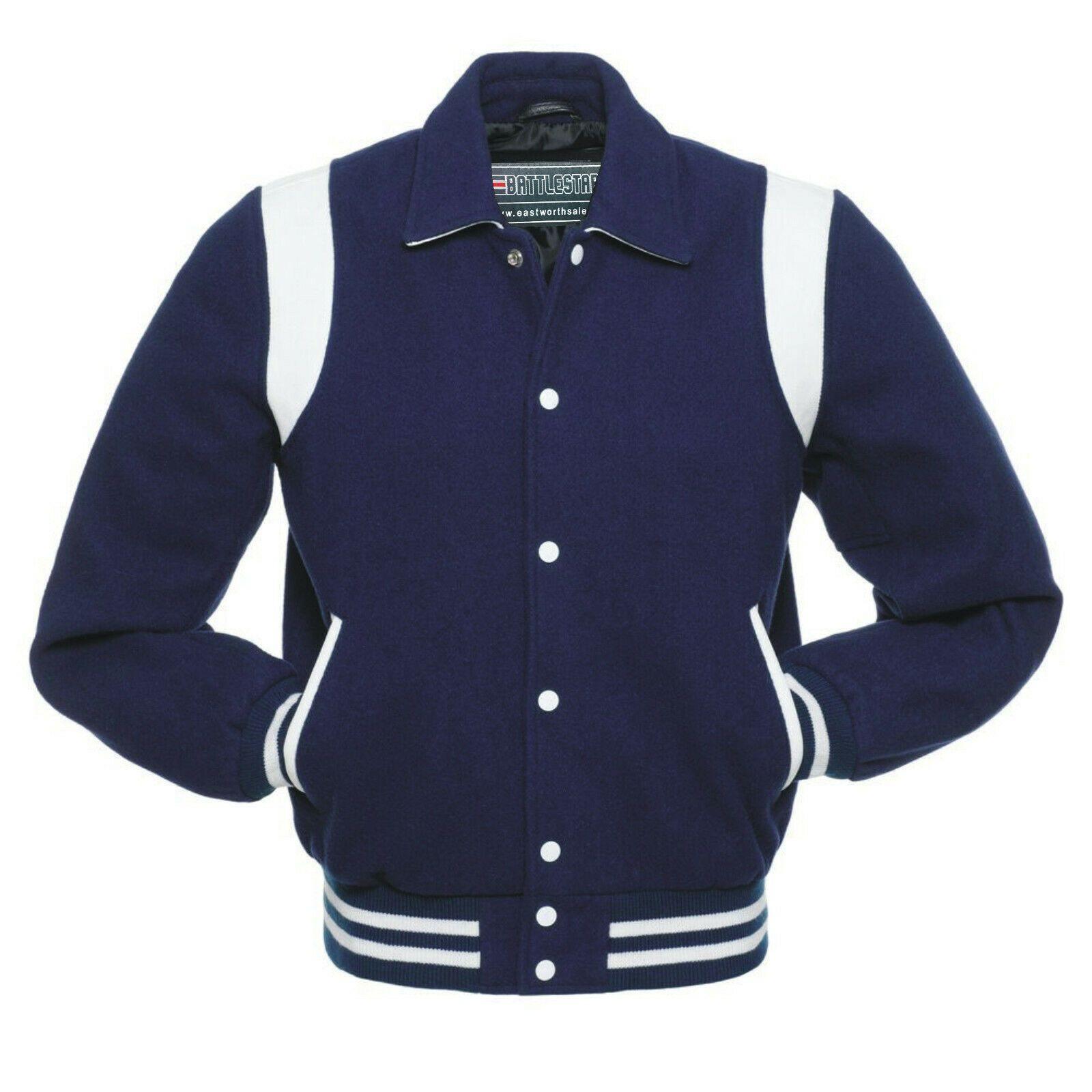 Warrior Gears Classic Byron Collar Varsity Jacket | University | Letterman Bomber Jacket - Warrior Gears