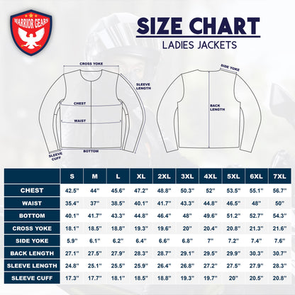 Warrior Gears® Women's Motorcycle Jacket For Women | CE Armored | Rain Waterproof